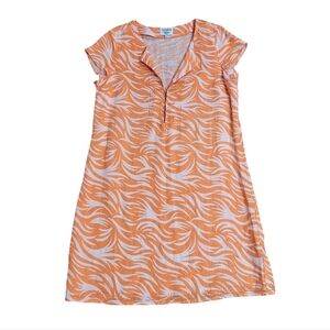 Hiho Linen V Neck Embroidered Tunic Shirt Dress Size Small Beach Vacation Cruise